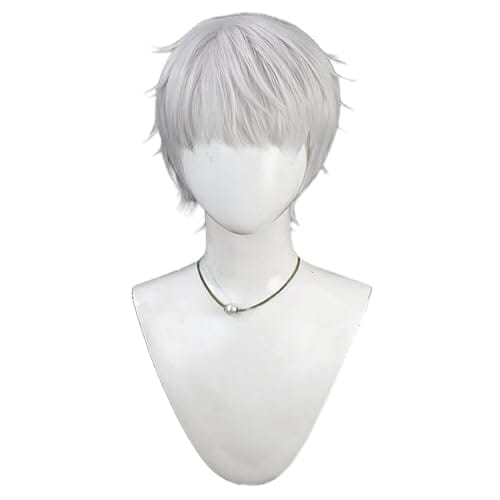 LAOBAO アルランディス Arurandeisu コスプレウィッグ 白髪 ショートヘア コスチューム小物 かつら 耐熱 パーティー 仮装 お祭り イベント cosplay wig (アルランディス)
