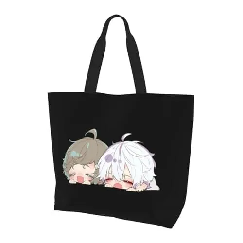 にじさんじ 叶 葛葉 アニメ トートバッグ 大容量 ショッピングバッグ グッズエコバッグ キャンバス 買い物袋 ナイロン ショルダー 通勤 マザーズ ジム折畳み可能 収納