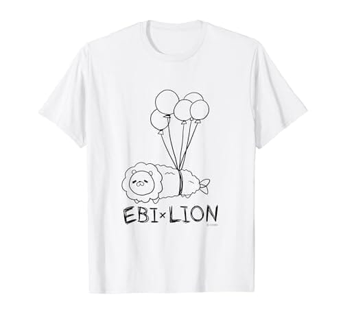 【夏色まつり】えびふらいおんは空を飛ぶ Tシャツ