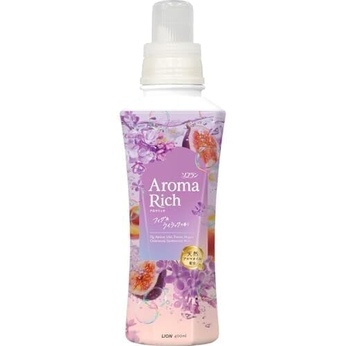 ソフラン アロマリッチ みずみずしくさわやかなフィグ＆ライラックの香りの香り 本体400ml 柔軟剤 天然アロマオイル配合 防臭 抗菌