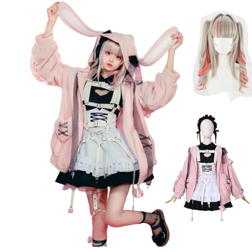 [COSSA] ウィッグ付き にじさんじ 魔界ノりりむ コスプレ VTuber いいむ ハロウィン 地雷 サキュバス cosplay コスチューム アニメ 学園祭 文化祭 仮装 演出服 (S)