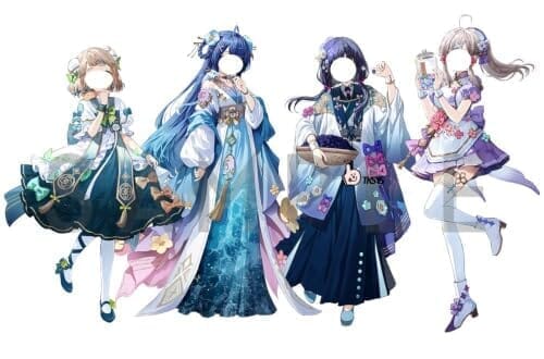 【 バーチャル】『にじさんじ中華絵巻』天宮こころさん、健屋花那さん、先斗寧さん、町田ちまさん コスプレ，衣装+ウィッグ+靴：健屋花那