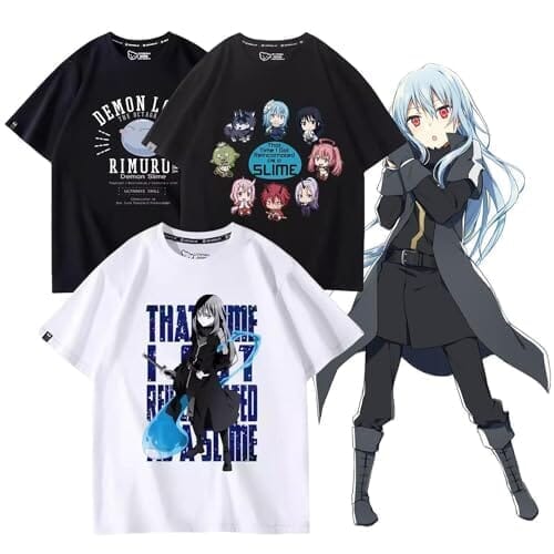 [ほのぼのと] 転スラ スライム Tシャツ 半袖 転生したらスライムだった件 リムル メンズ 丸襟 上着 インナーシャツ トップス T-Shirt 夏服 おしゃれ ファッション 萌え ギ (3XL,D) [並行輸入品]