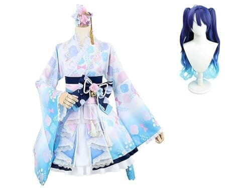 [DJXXCOS] バーチャル YouTuber VTuber 天宮こころ あまみや こころ コスプレ衣装 ウィッグ付き演出服 舞台装 文化祭 ハロウイーン パーティー 変装 仮装 (女L)