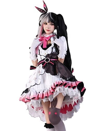 [milky time] にじさんじ 夜見れな コスプレ ハロウィン VTuber バーチャル アイドル (衣装,M)