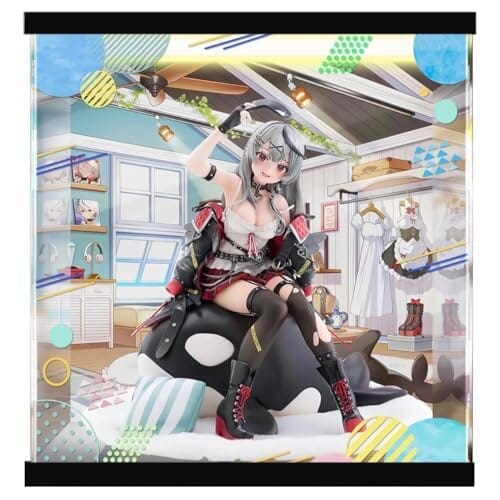 ホロライブ 沙花叉 クロエ 1/6 専用 アクリルケース LED コレクション ショーケース (上下+背景照明)