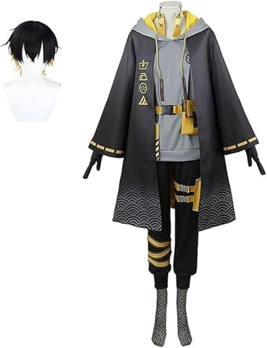 [ヤンババです] holostars UPROAR!! 夜十神封魔 やとがみ ふうま コスプレ衣装+ウイッグ(靴別売り)