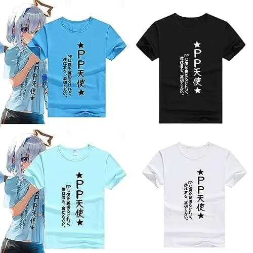 [FLIEX] レディース メンズ Tシャツ バーチャル YouTuber VTuber にじさんじ 周辺 天音かなた 印象 半袖 夏服 記念シャツ 応援服 可愛い 柔らかい 通勤 通学 運動 快適 学園祭 文化祭 夏祭り (04,L)
