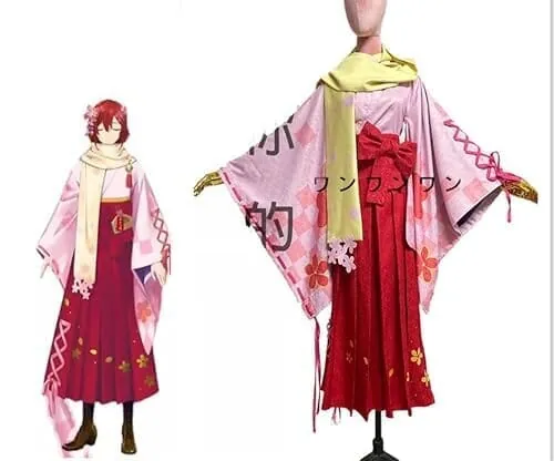 [ワンワンワン] VTuber HOLOSTARS 花咲みやび 着物 コスプレ衣装 (ウィッグ 靴 別売り)