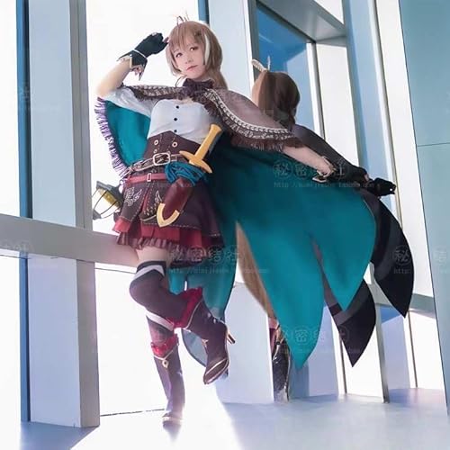 [YYSMUPILE] Vtuber hololive 4th 七詩ムメイ コスプレ衣装 【ウィッグ、靴追加可能】 コスチューム コスプレ ハロウィン コスプレ仮装 コスチューム 年会 学園祭 文化祭 (衣装+ウイッグ+靴,S)