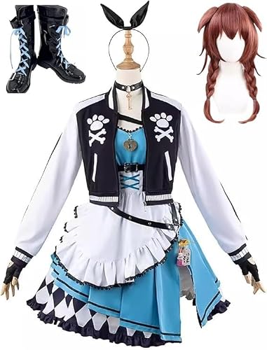 [ヤンババです] Hololive 戌神ころね コスプレ衣装 +頭飾り+ウイッグ+靴