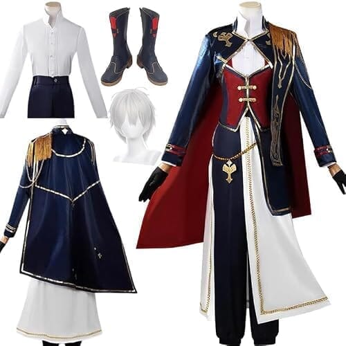 [青空COS]手袋付き 葛葉 コスプレ衣装 ウィッグ 靴 追加可 5周年 ライブ アイドル 仮装 制服 くずは コスプレ服 ハロウィンステージ服 コスチューム 舞台服 (衣装＋ウィッグ＋靴, M)